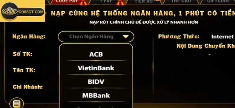 Hướng Dẫn Nạp Tiền Go88 Cho Người Mới Bắt Đầu 10 Nạp Tiền Go88