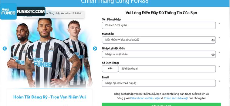 Hướng Dẫn Chi Tiết Đăng Ký Fun88 Thành Công Chỉ 5 Phút 1 6 4