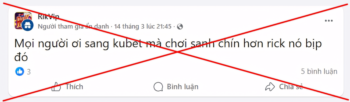 Kịch bản phổ biến để so sánh để dẫn dắt RIKVIP